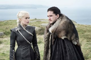 Il Trono di Spade: Emilia Clarke e Kit Harington nell'episodio Eastwatch
