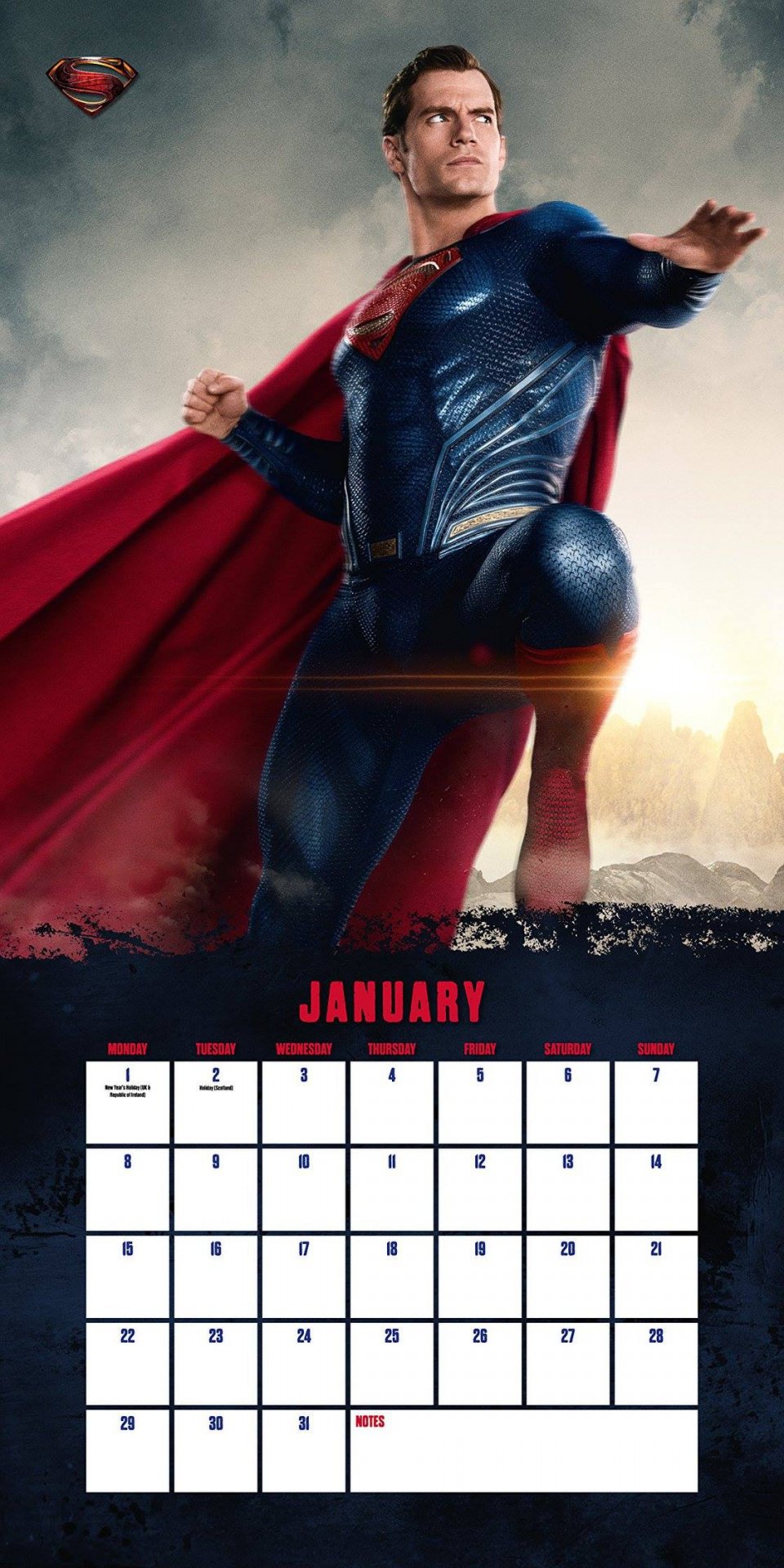 Justice League: una foto di Superman nel calendario del film