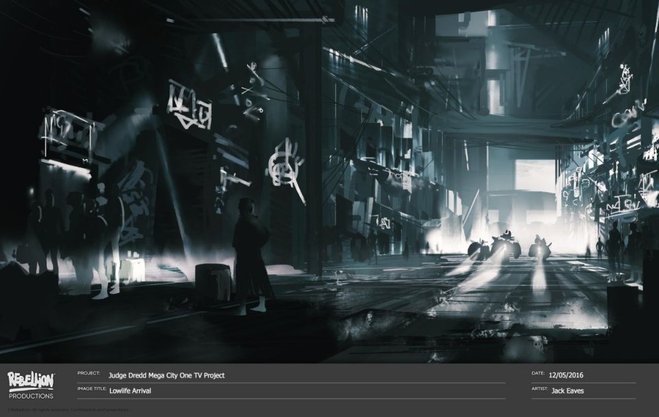 Judge Dredd: Mega City One, un concept art del film