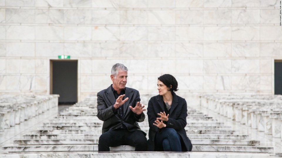 Asia Argento con Anthony Bourdain