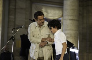 La musica del silenzio: Ennio Fantastichini in una scena del film
