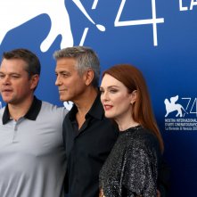 Venezia 2017: Matt Damon, Julianne Moore e George Clooney al photocall di Suburbicon