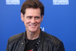 Venezia 2017: il sorridente Jim Carrey al photocall di Jim & Andy: The Great Beyond.