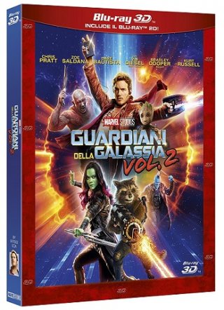 La cover del blu-ray di Guardiani della Galassia vol. 2