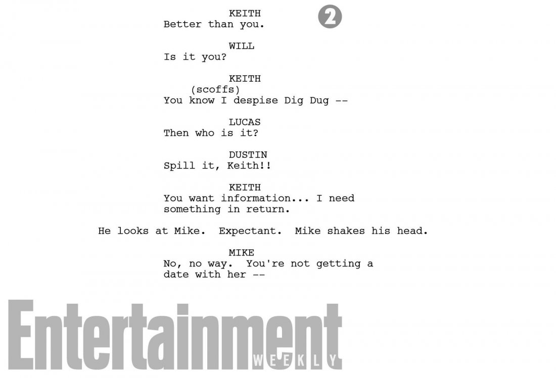 Stranger Things Script Page B