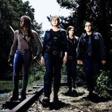 Danai Gurira As Michonne Melissa Mcbride As Carol Peletier Lauren Cohan As Maggie Greene Alanna Masterson As Tara Chamblerc2A0 The Walking Dead   Season 8 Gallery Photo Credit Alan