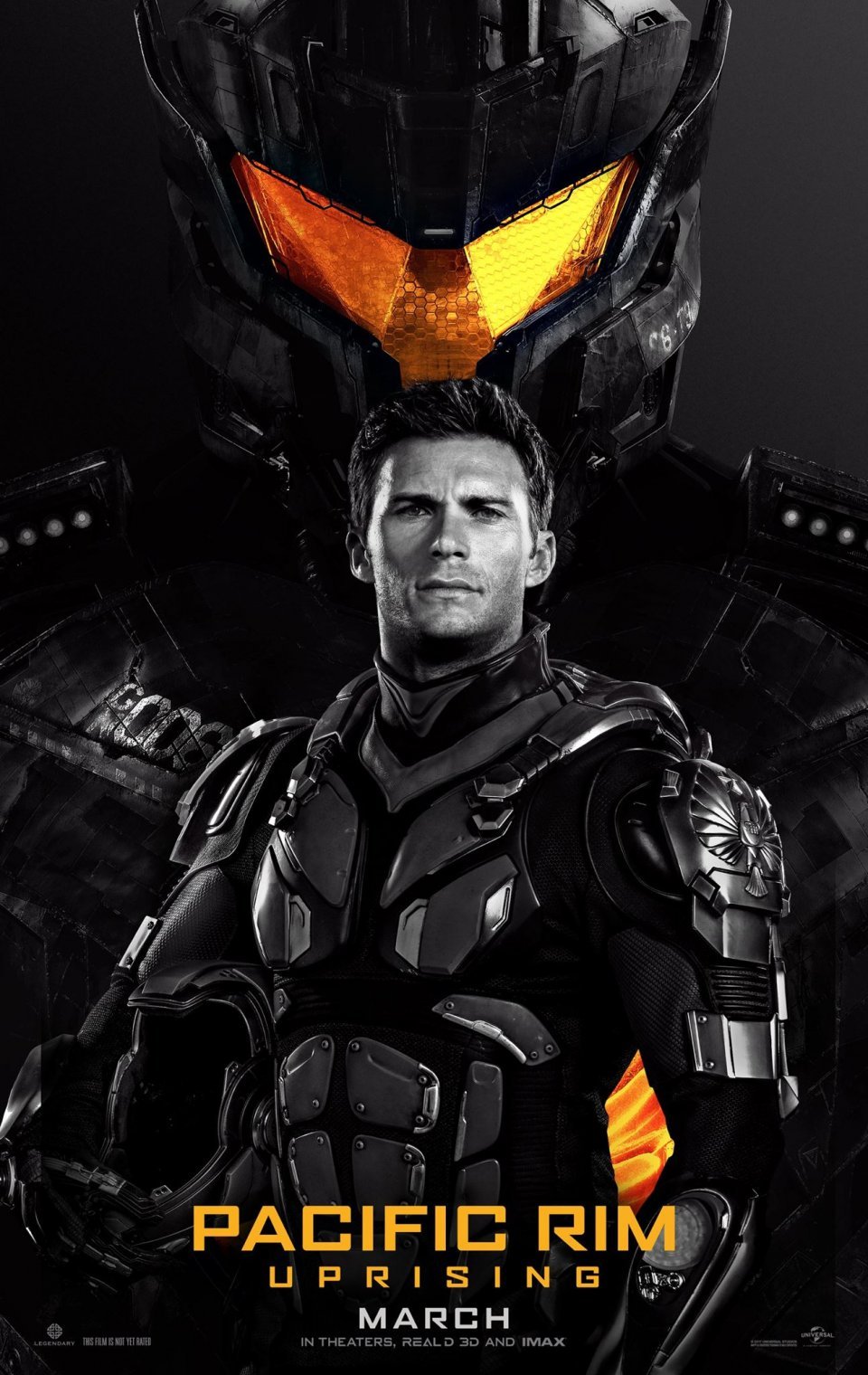 Pacific Rim: Uprising, il poster con Scott Eastwood