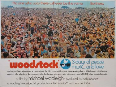 Woodstock: una locandina del film di Michael Wadleigh