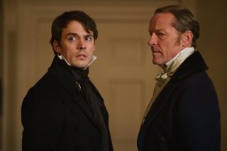 Rachel: Iain Glen e Sam Claflin in un momento del film