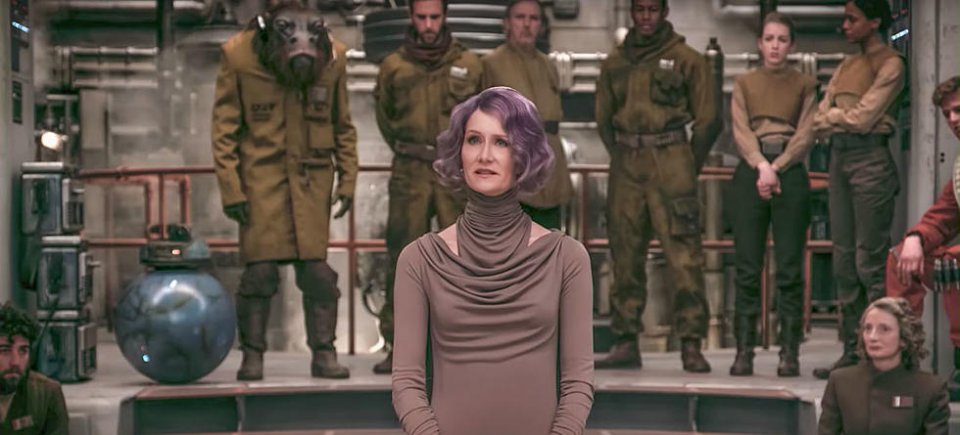 Star Wars: Gli ultimi Jedi, Laura Dern in una scena