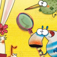 Pipì, Pupù e Rosmarina in Il mistero delle note rapite: un momento del film animato