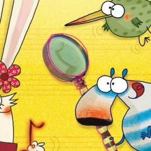 Pipì, Pupù e Rosmarina in Il mistero delle note rapite: un momento del film animato