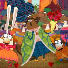 Pipì, Pupù e Rosmarina in Il mistero delle note rapite: una scena del film animato