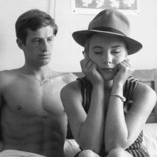 Fino all'ultimo respiro: Jean-Paul Belmondo e Jean Seberg in una scena del film