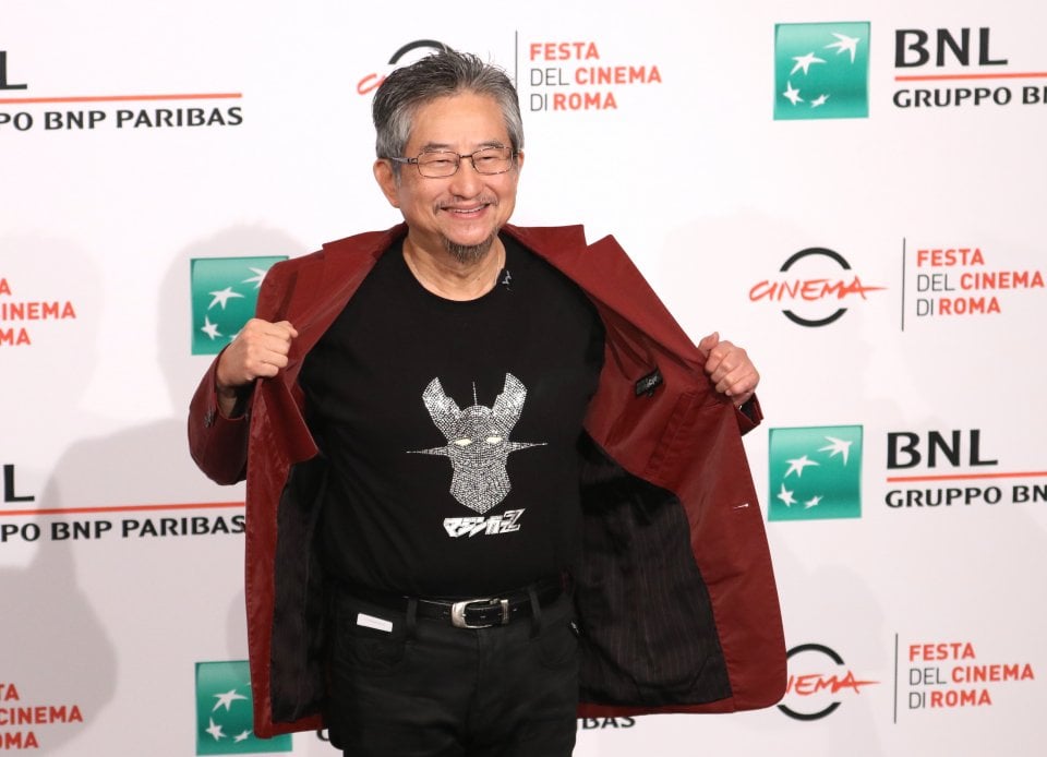 Roma 2017: Go Nagai in posa al photocall di Mazinger Z Infinity