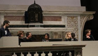 Lucca 2017: uno scatto di Natalia Dyer, Linnea Berthelsen, Charlie Heaton, Joe Keery alla manifestazione