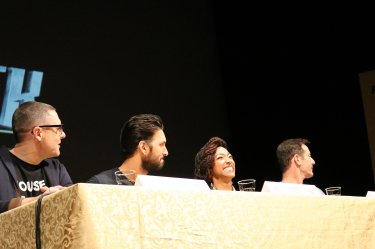 Lucca 2017: una foto di Sonequa Martin-Green, Jason Isaacs, Shazad Latif e Aaron Harberts al panel di Star Trekk Discovery