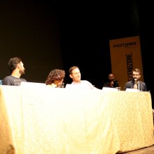 Lucca 2017: uno scatto di Sonequa Martin-Green, Jason Isaacs, Shazad Latif e Aaron Harberts al panel di Star Trekk Discovery