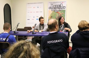Lucca 2017: uno scatto di Dominic Keating all'incontro con la stampa