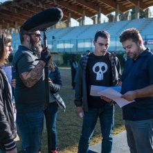 La profezia dell'armadillo: un momento del set