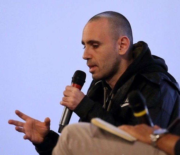 Zerocalcare durante l'incontro a Lucca Comics & Games 2017