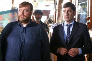 La casa di famiglia: Stefano Fresi e Libero De Rienzo in una scena del film