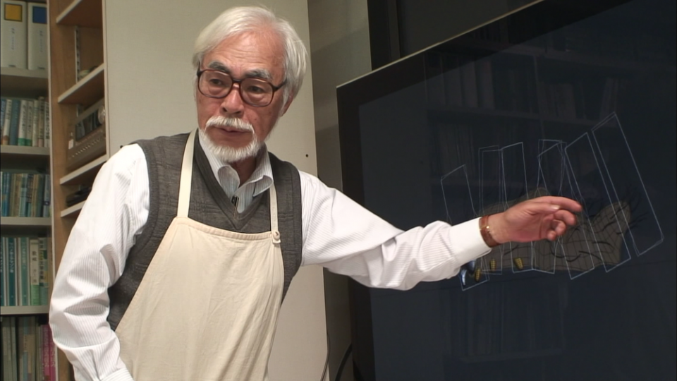 Never Ending Man: Hayao Miyazaki, Miyazaki in un momento del documentario