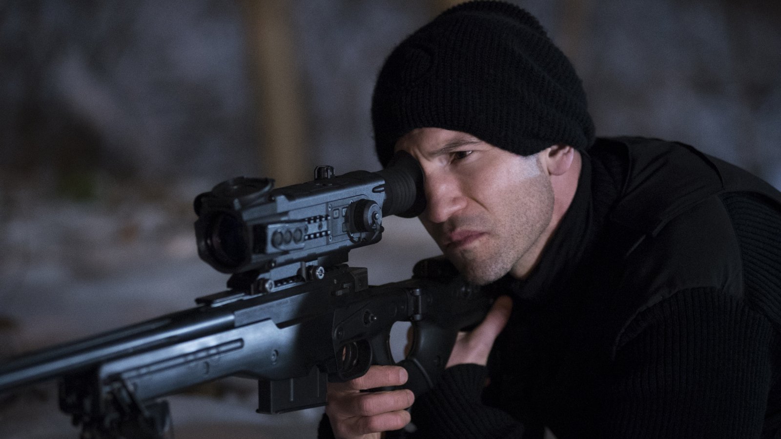 Jon Bernthal in una scena della serie The Punisher