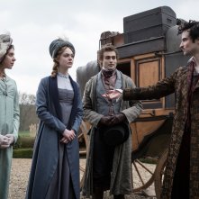Mary Shelley: Elle Fanning, Douglas Booth, Tom Sturridge e Bel Powley in una scena del film 