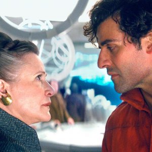 Star Wars: Gli Ultimi Jedi: Carrie Fisher a confronto con Oscar Isaac