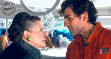 Star Wars: Gli Ultimi Jedi: Carrie Fisher a confronto con Oscar Isaac