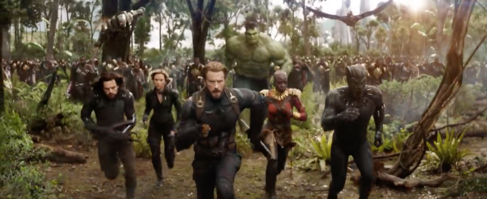 Avengers: Infinity War - una scena di gruppo nel primo trailer