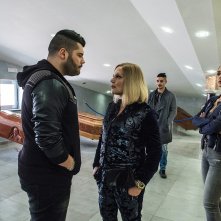 Gomorra 3 - Cristina Donadio e Salvatore Esposito con Cristiana Dell'Anna (sesto episodio)