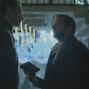 Altered Carbon: una foto di Joel Kinnaman e James Purefoy