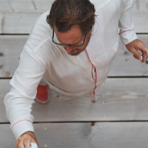 L'arte viva di Julian Schnabel: un'immagine dall'alto di Schnabel