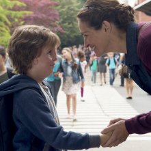 Wonder: Jacob Tremblay e Julia Roberts in un momento del film