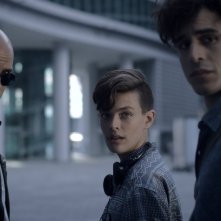 L'assoluto presente: Yuri Casagrande Conti, Gilberto Giuliani e Claudia Veronesi in una scena del film