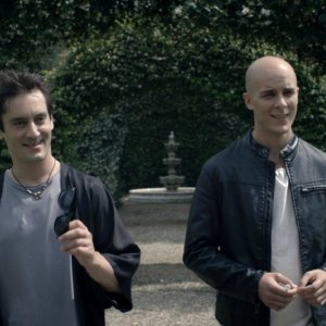 L'assoluto presente: Yuri Casagrande Conti e Marco Foschi in una scena del film