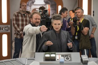 Star Wars: Gli ultimi Jedi, Carrie Fisher sul set del film