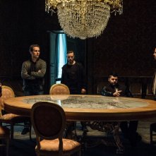 Gomorra: Loris De Luna, Salvatore Esposito, Marco D'Amore e Arturo Muselli in una scena del finale di stagione