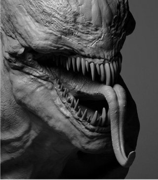 Venom: una scultura ritrae il simbionte