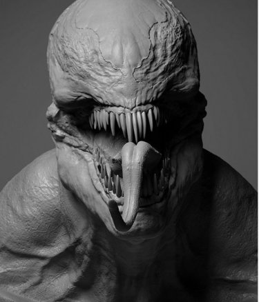 Venom: una scultura ritrae il simbionte
