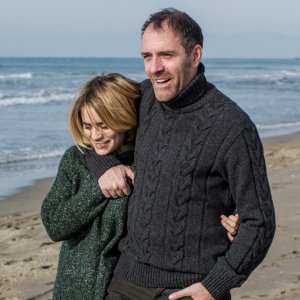 La linea verticale: Valerio Mastandre e Greta Scarano in una scena