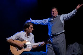 Fabrizio De André - Principe Libero: Luca Marinelli e Gianluca Gobbi in una scena del film