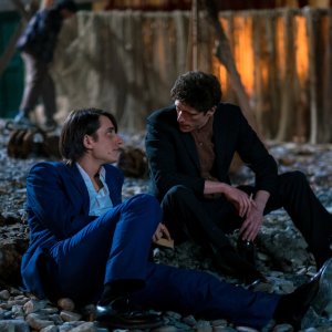 Fabrizio De André - Principe Libero: Luca Marinelli e Matteo Martari in una scena del film