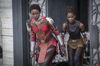 Black Panther: Lupita Nyong'O e Letitia Wright in una foto del film