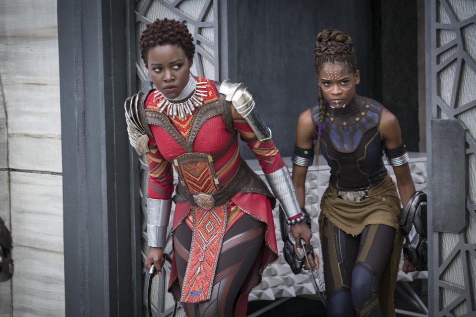 Black Panther: Lupita Nyong'O e Letitia Wright in una foto del film