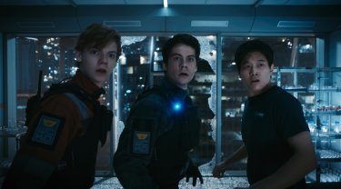 Maze Runner - La rivelazione: Dylan O'Brien, Thomas Brodie-Sangster e Ki Hong Lee in una scena del film