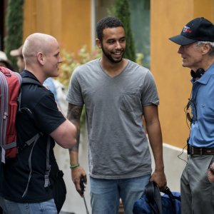 Ore 15:17 - Attacco al treno, Spencer Stone, Anthony Sadler e Clint Eastwood sul set del film