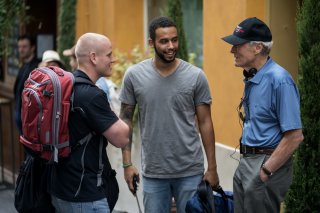 Ore 15:17 - Attacco al treno, Spencer Stone, Anthony Sadler e Clint Eastwood sul set del film